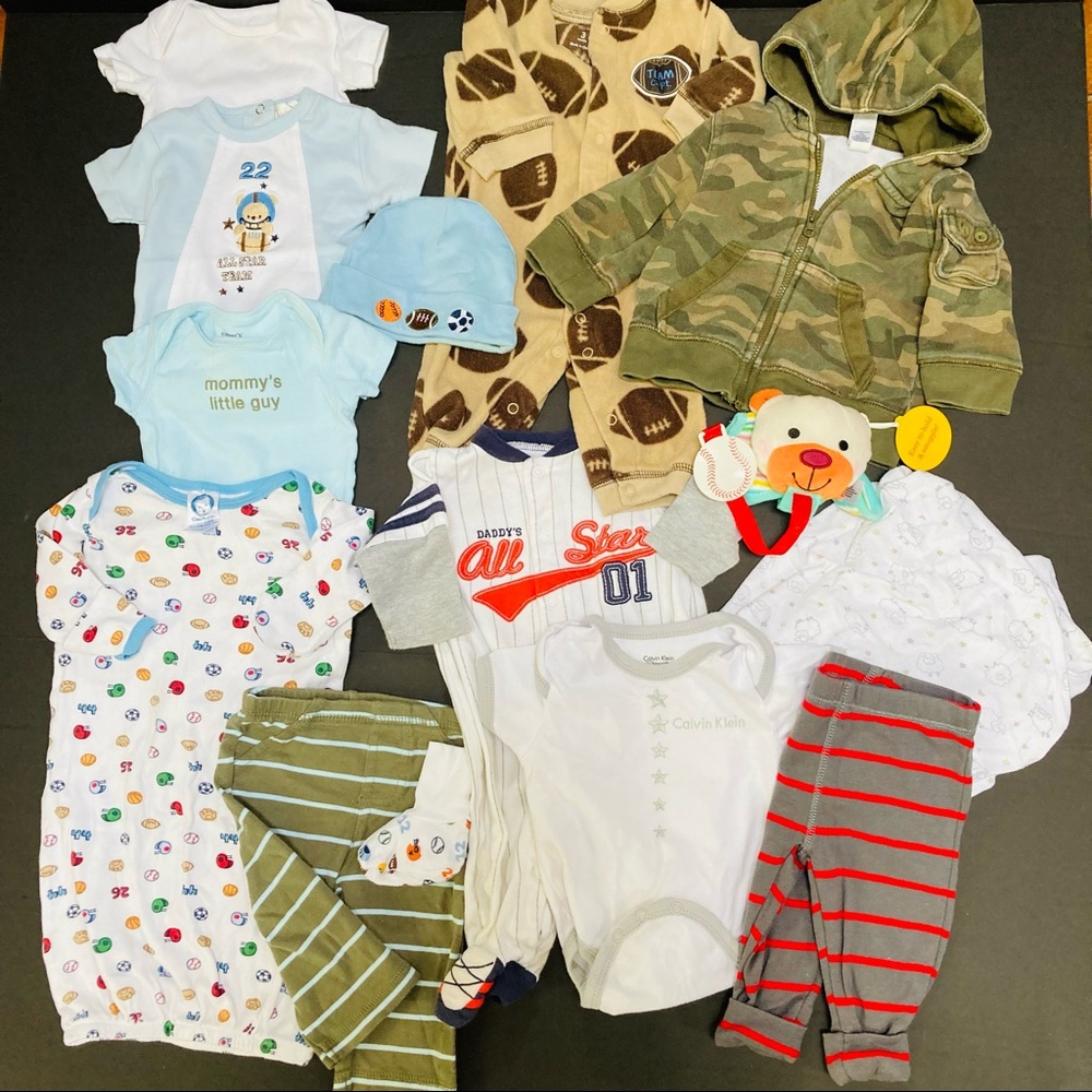 0-3M Baby Boy Sports Gap Carter's Bundle